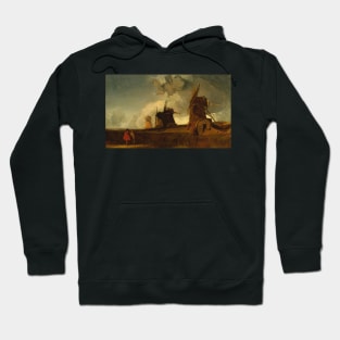 Drainage Mills in the Fens, Croyland, Lincolnshire by John Sell Cotman Hoodie